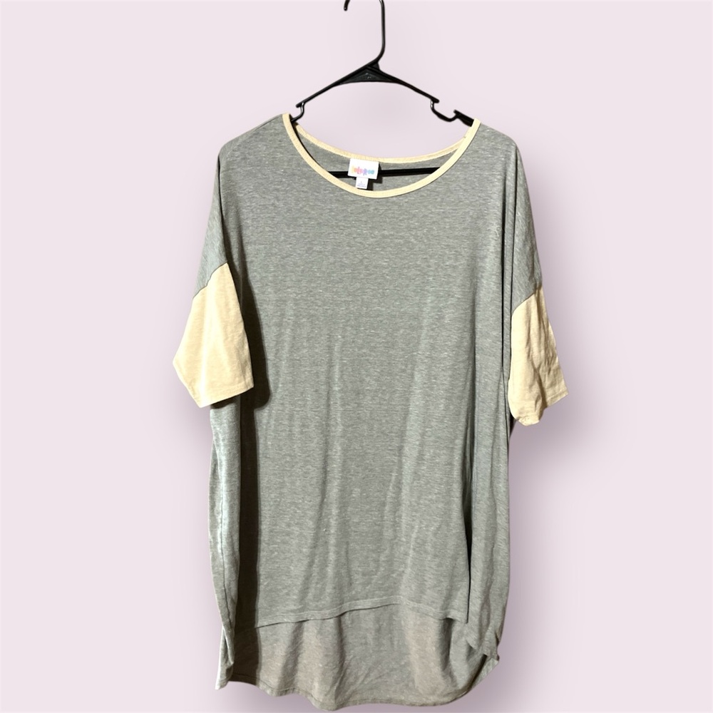 🎉2/$8🎉 LulaRoe Casual Gray and Cream Women's Dress